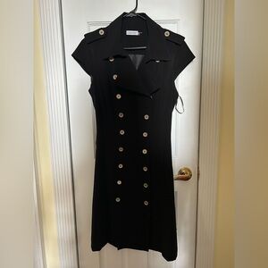 Sexy Black Military Inspired Calvin Klein Dress